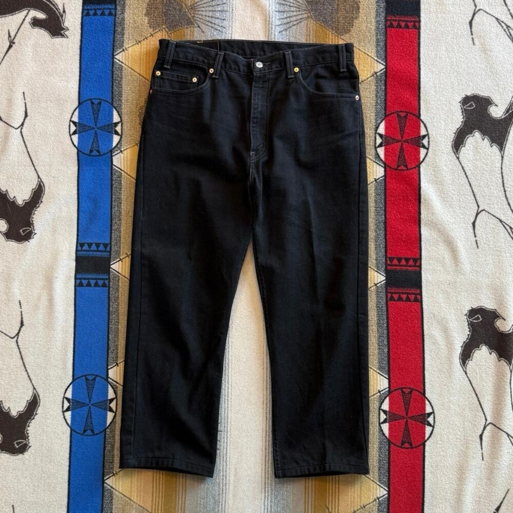 Vintage 90s Men’s Levi’s 505 Regular Straight Black Jeans Size 36x27 Made In USA